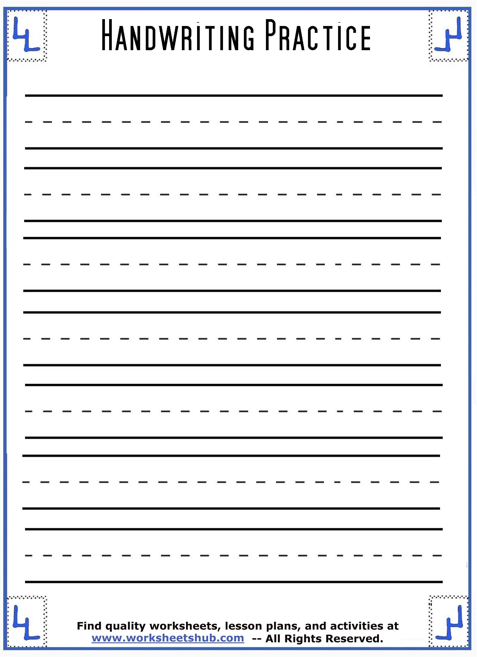 print handwriting worksheets