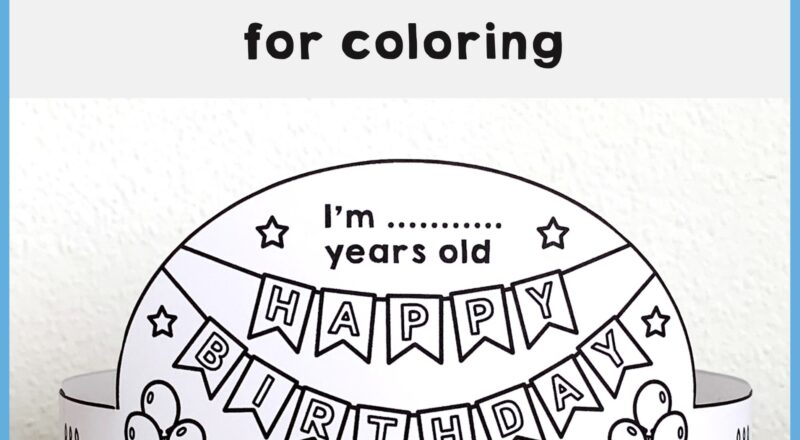 Happy Birthday Paper Crown Printable Coloring Craft Activity Template Made By Teachers