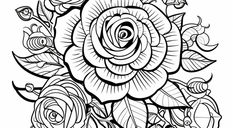 Hard Coloring Pages Of Flowers Free Printable