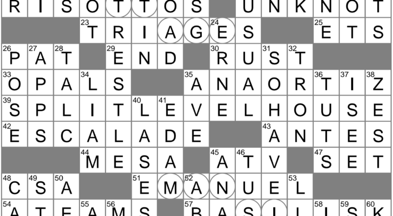 Hardly Reticent Crossword Clue Archives LAXCrossword