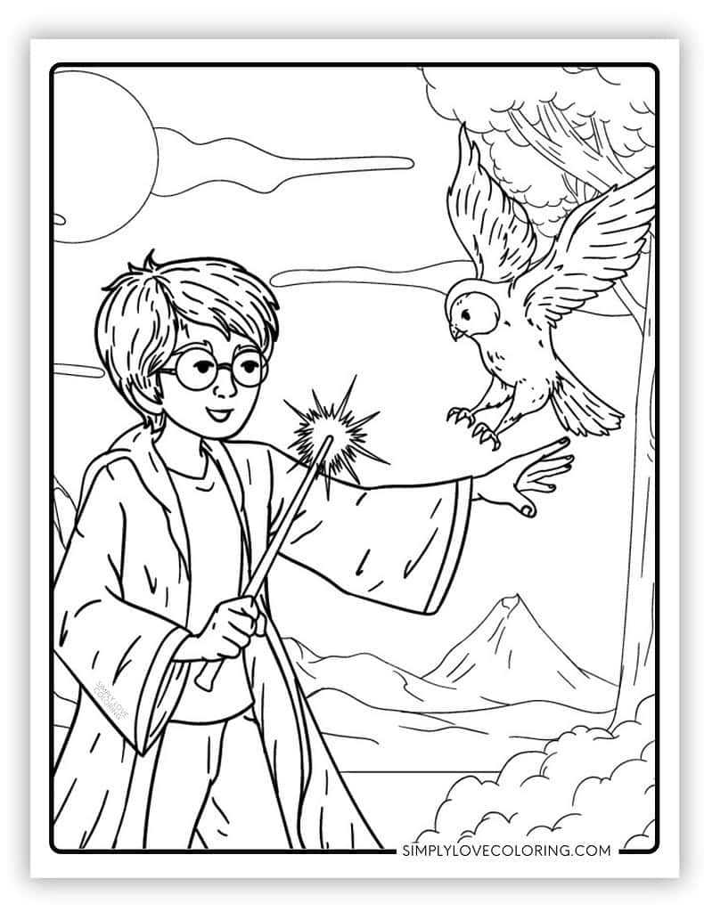 Harry Potter Coloring Pages Free PDF Printables Simply Love Coloring