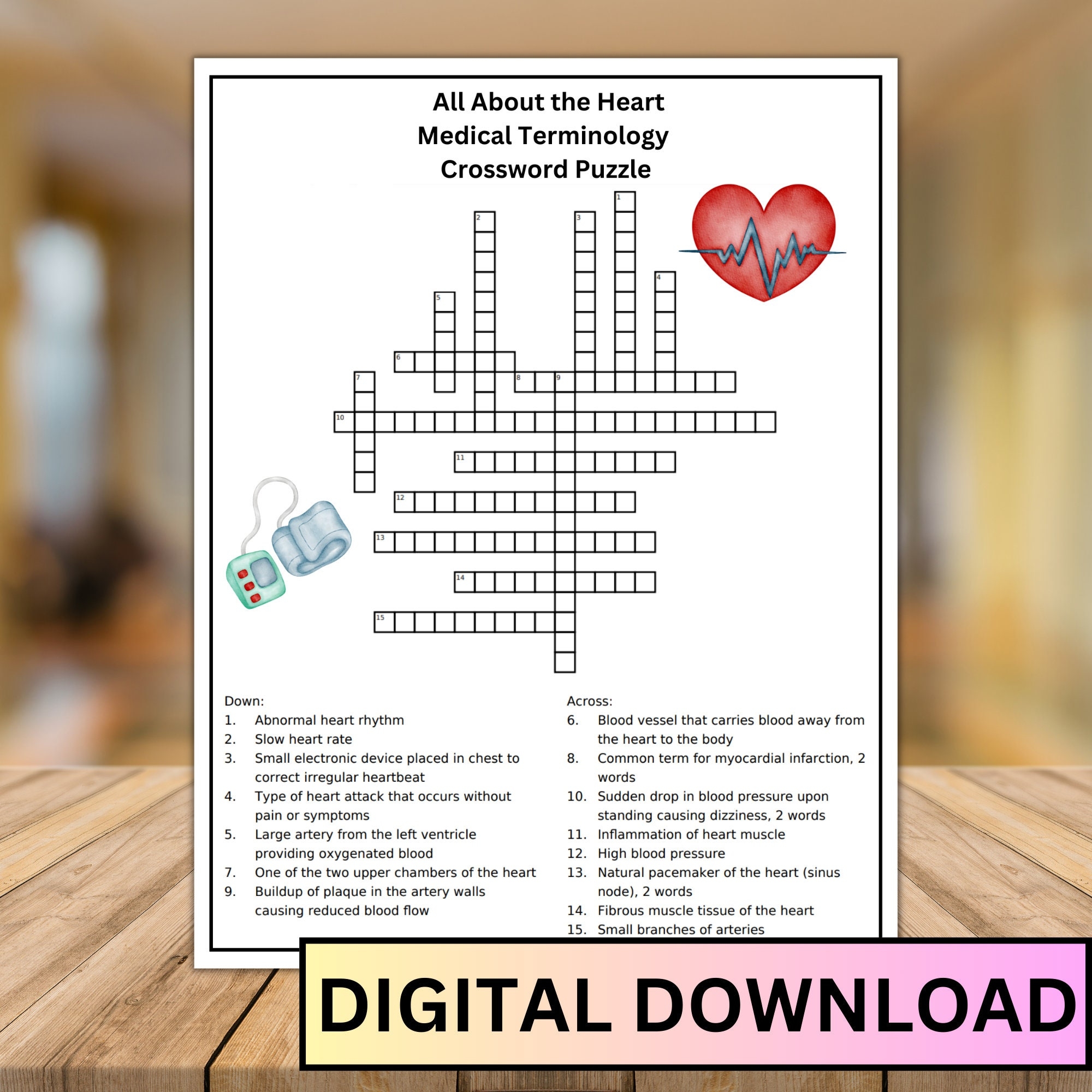 heart chambers crossword clue