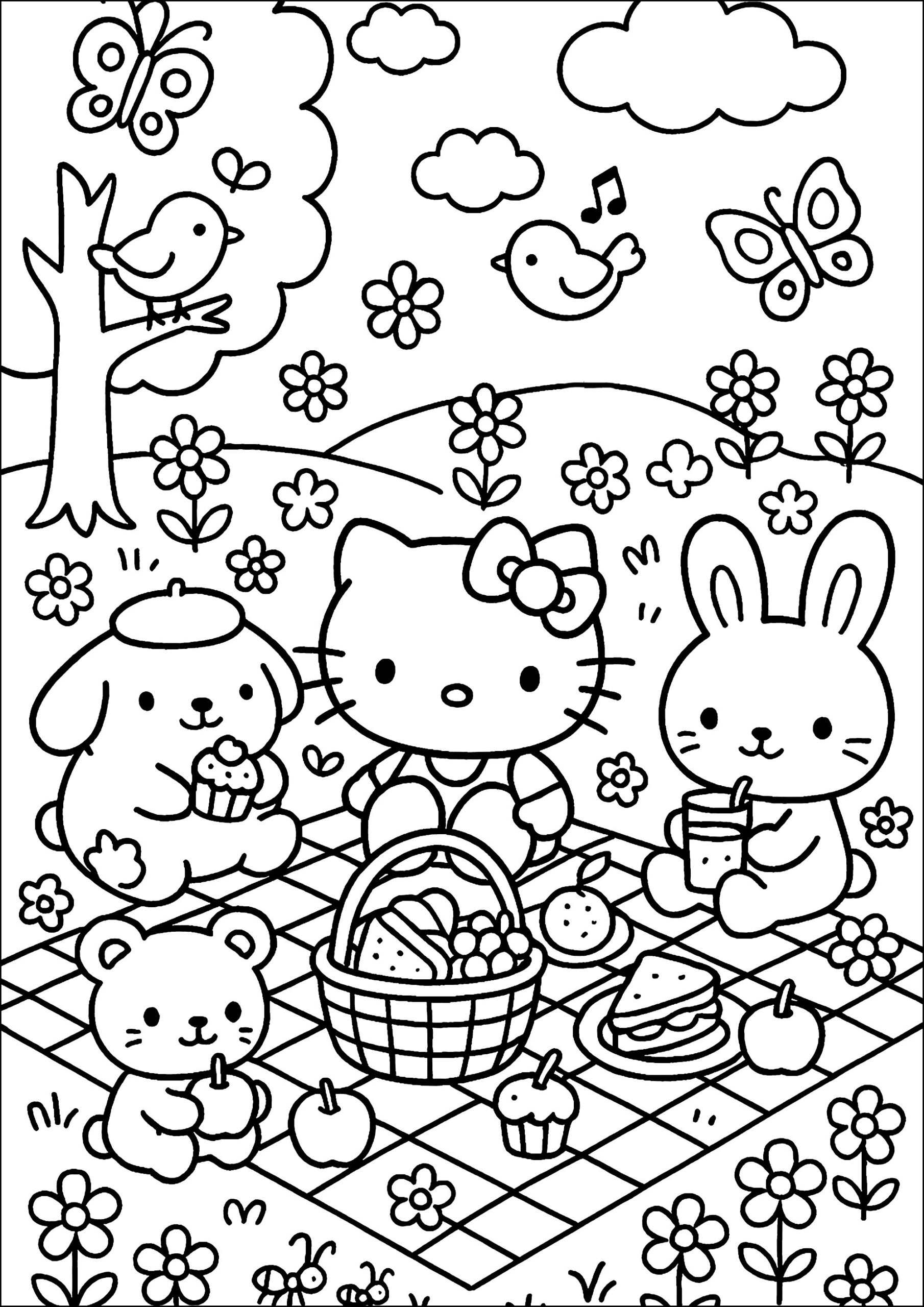 sanrio coloring pages