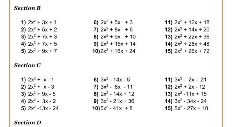 High School Math Worksheets Math Worksheets PDF Cazoom Math