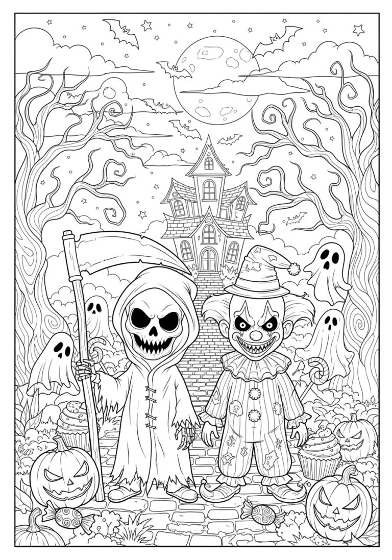 scary halloween coloring pages scary halloween coloring pages