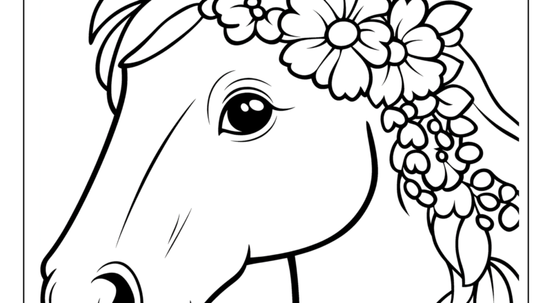 Horse Coloring Pages And Coloring Sheets Free Printables Lettering SVG Files Tools Apps
