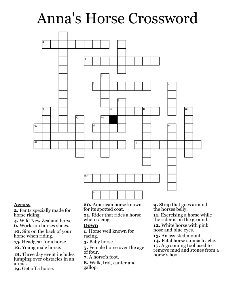 Horse Opera Heroine Crossword Clue