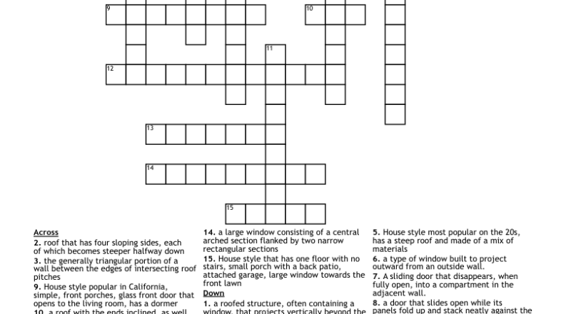 House Terms Crossword WordMint