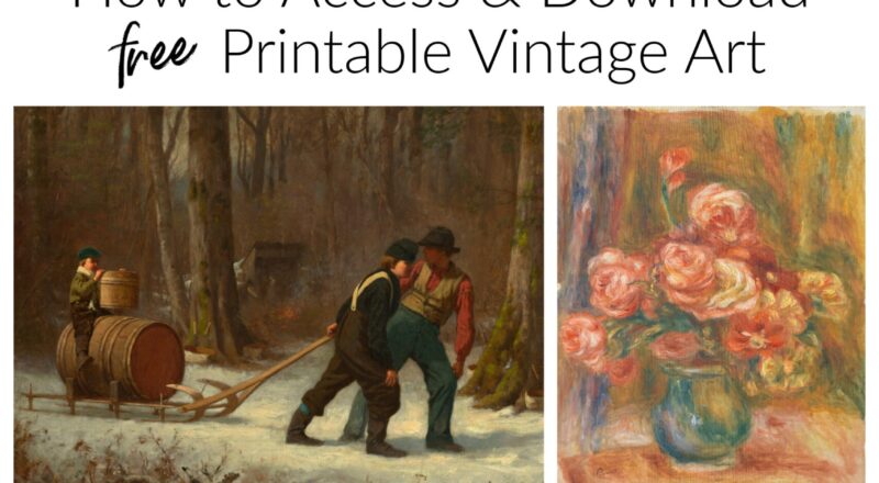 How To Access And Download Vintage Paintings To Print As Art The Happy Housie