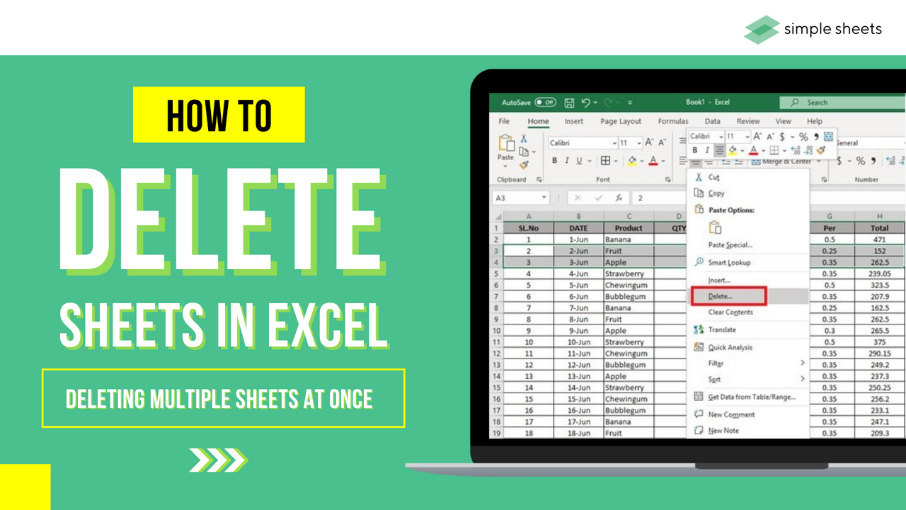 how to delete an excel worksheet