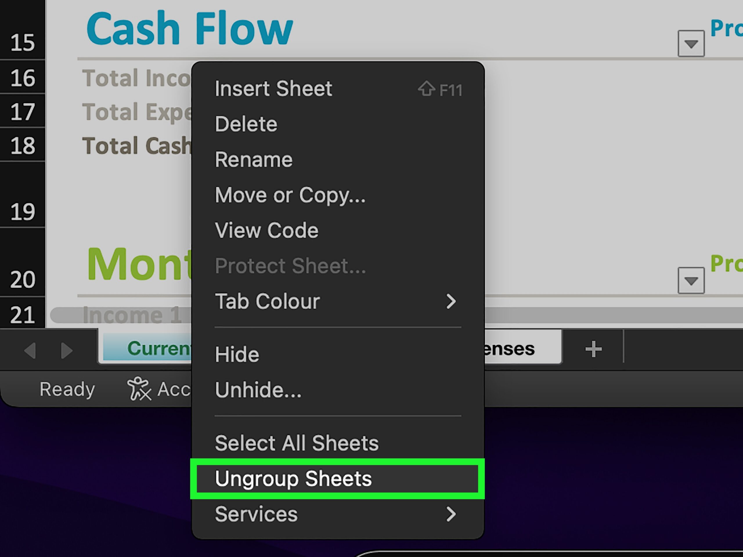 How To Group And Ungroup Worksheets In Microsoft Excel