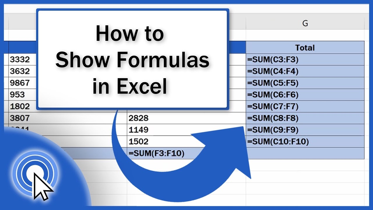 How To Show Formulas In Excel YouTube
