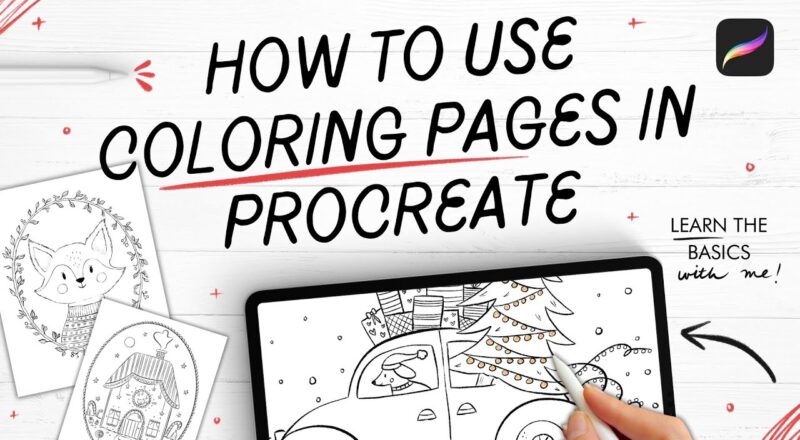 HOW TO USE COLORING PAGES IN PROCREATE for Beginners YouTube