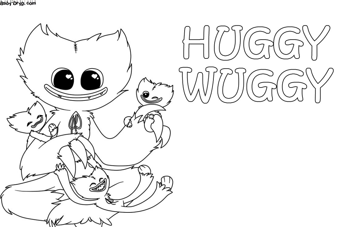 huggy wuggy coloring page huggy wuggy coloring page