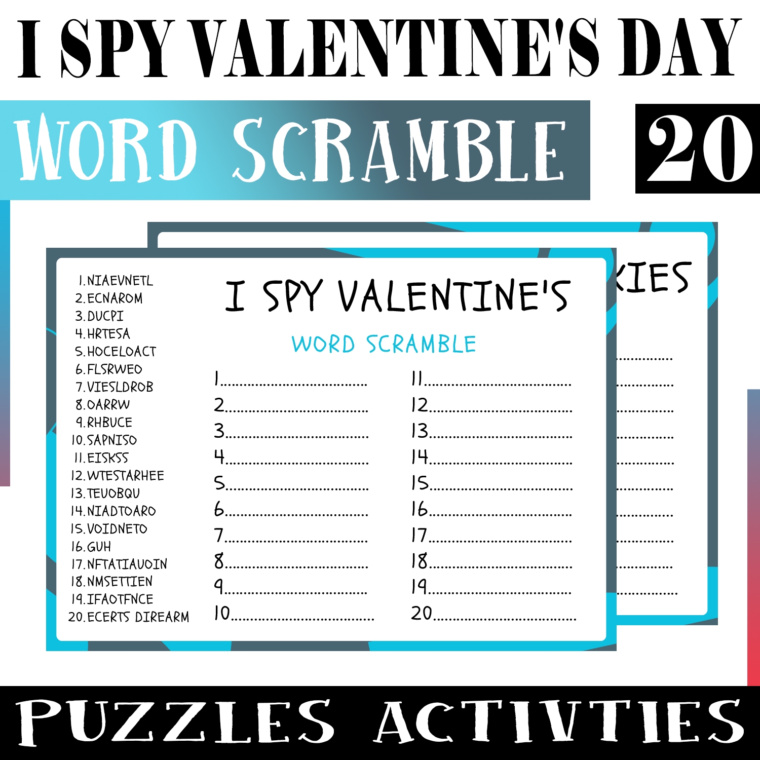 I Spy Valentine s Day No Prep Word Scramble Puzzle Worksheet Activity For Morning Work Made By Teachers I Spy Valentine s Day No Prep Word Scramble Puzzle Worksheet Activity For Morning Work Made By Teachers