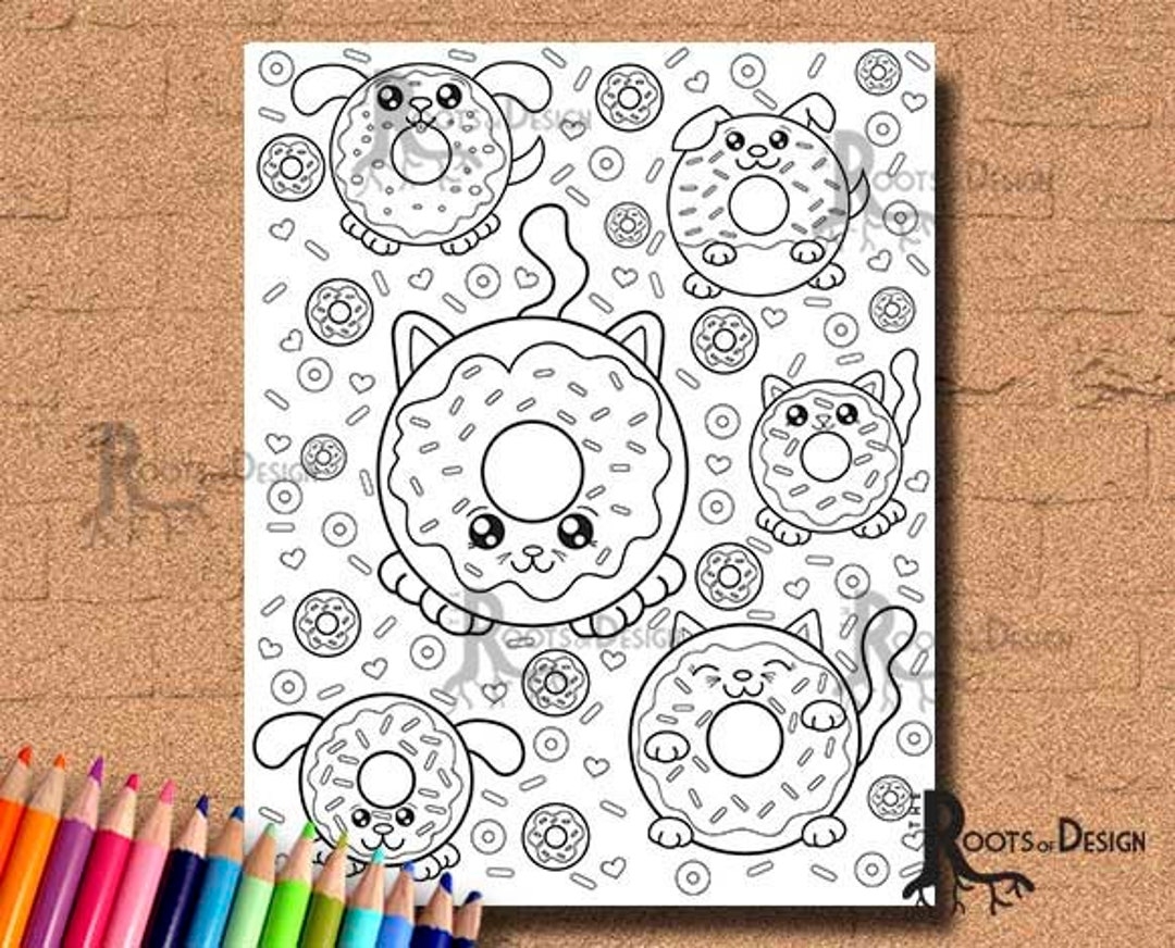 donut coloring pages