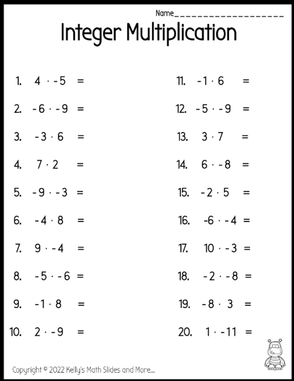 Integers Multiplying With Integer Chips Digital And Printable Worksheets Library Integers Multiplying With Integer Chips Digital And Printable Worksheets Library