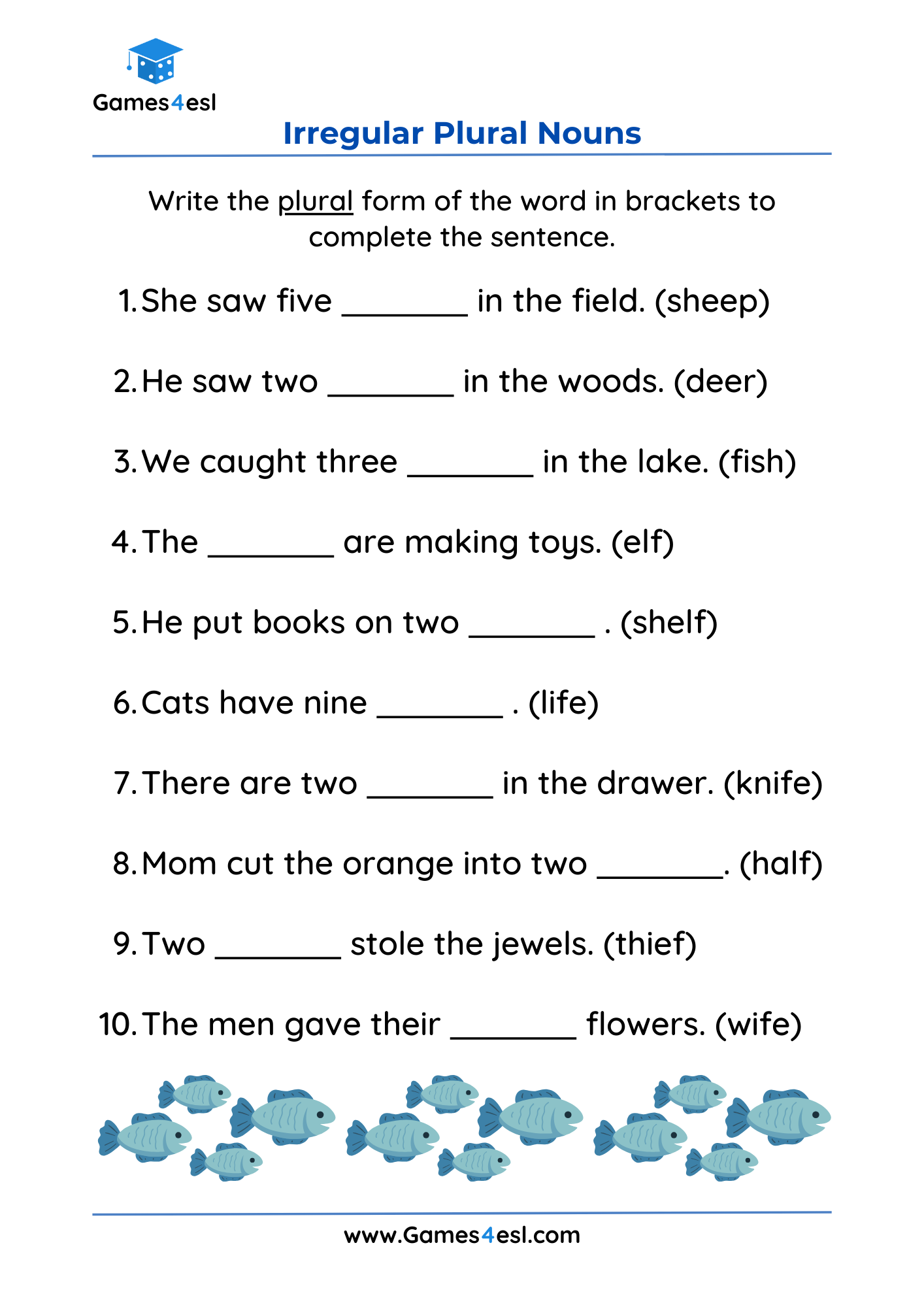 plural nouns worksheet plural nouns worksheet