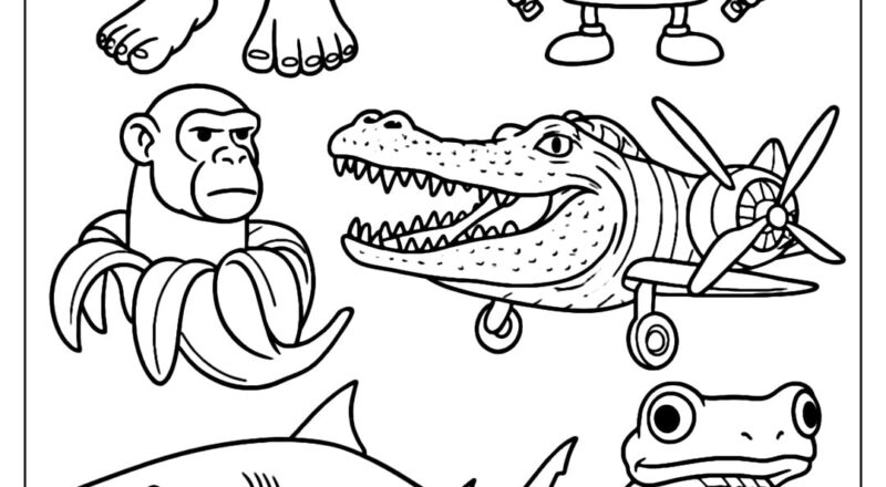 Italian Brainrot Coloring Pages Free PDF To Download And Print