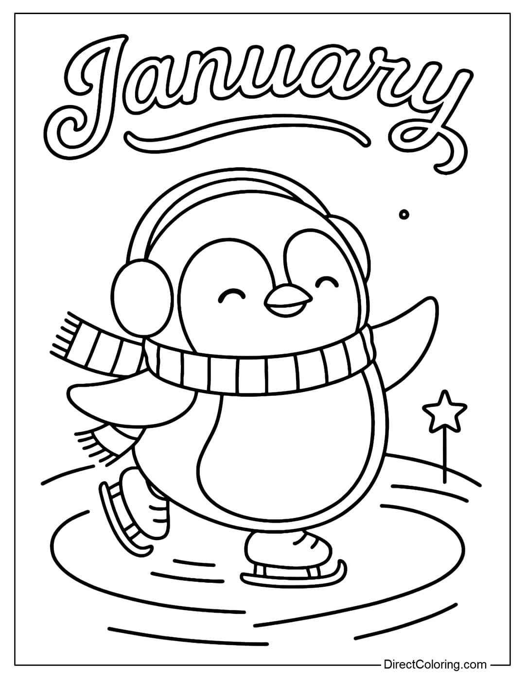 January Coloring Pages Free PDF To Download And Print