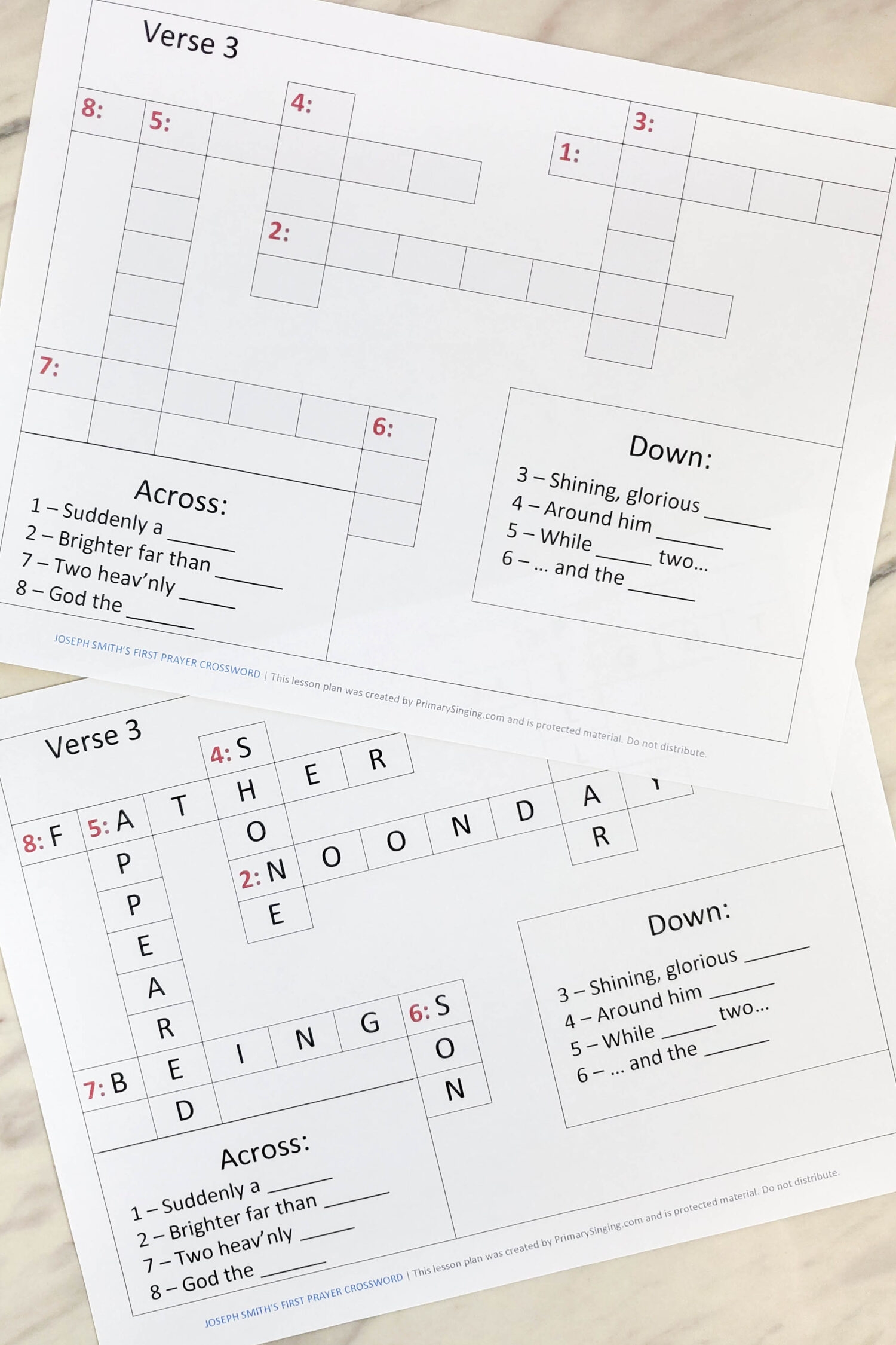 praying figure crossword