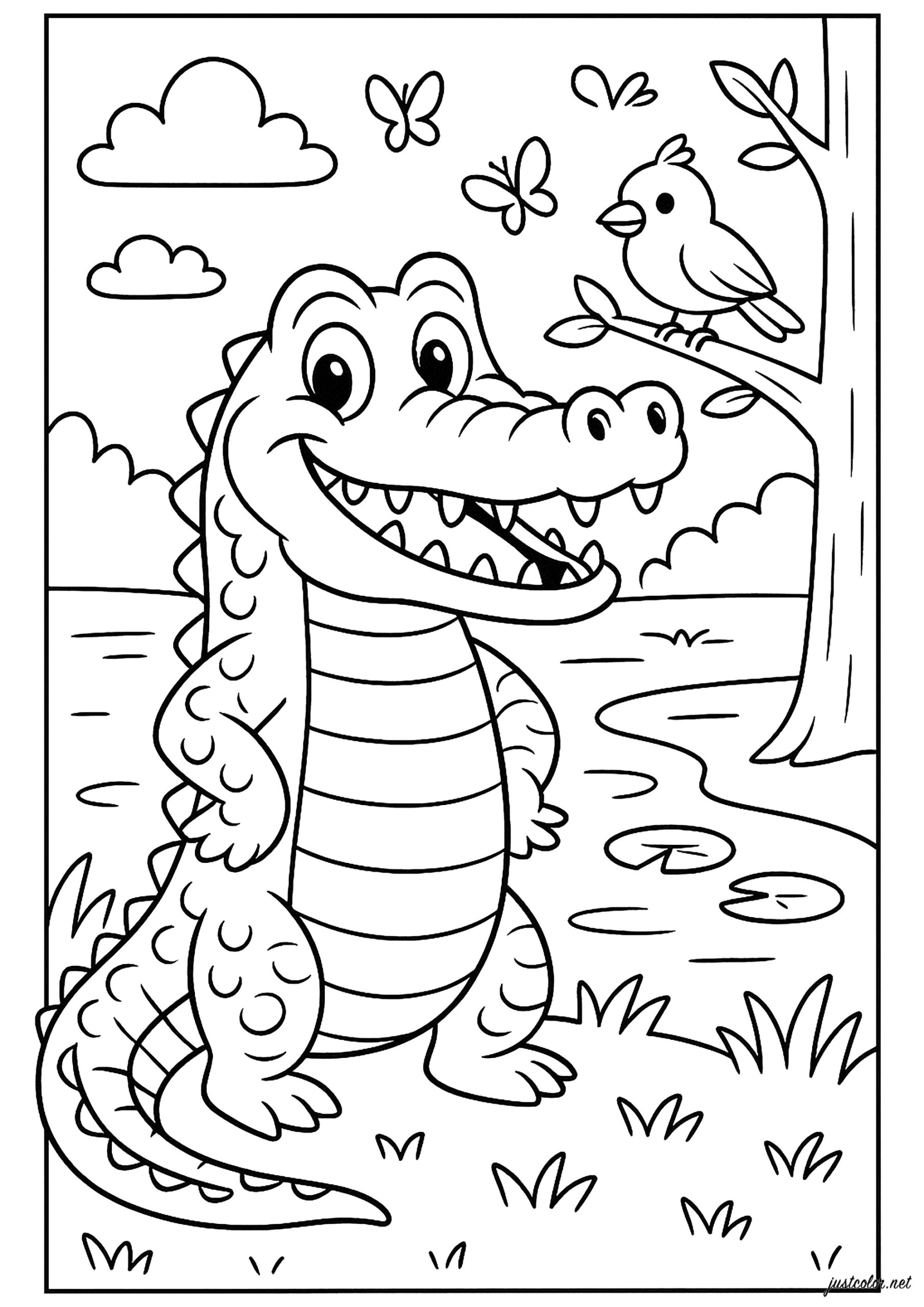 crocodile coloring pages
