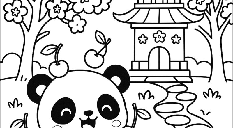 Juggling Panda Panda Coloring Pages