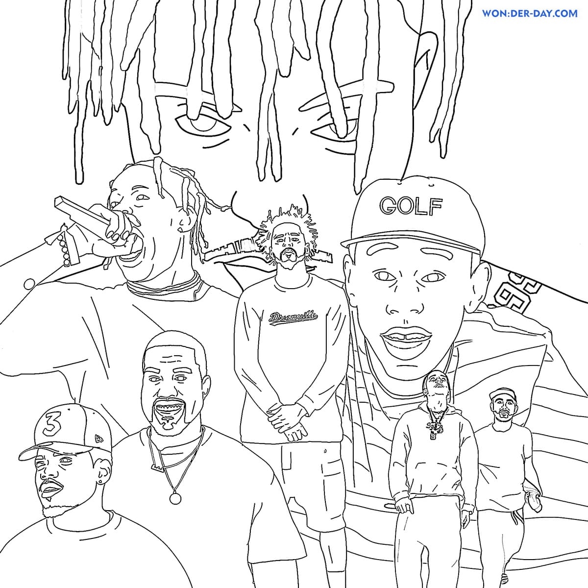 Juice WRLD Coloring Pages Free Coloring Pages