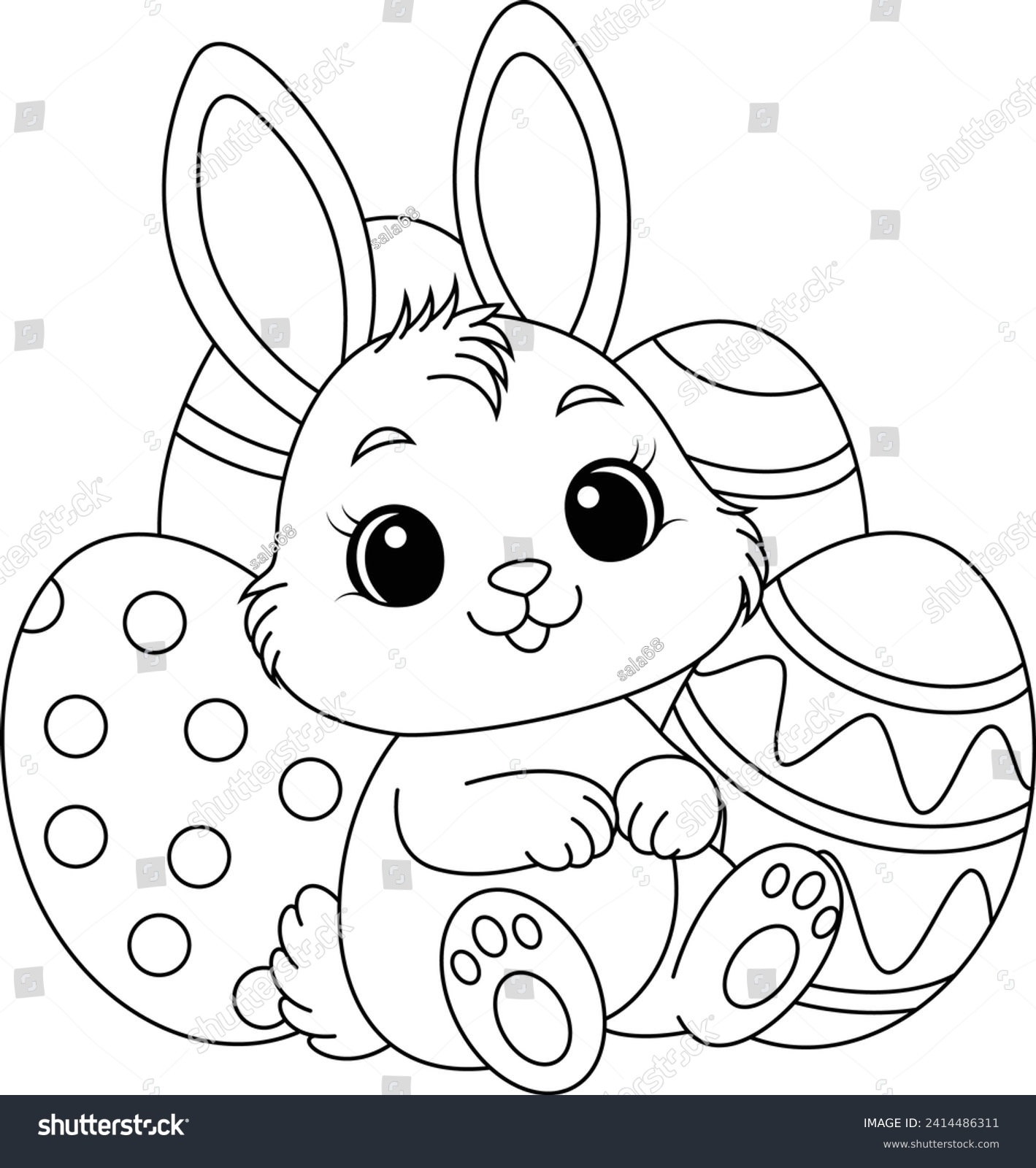 coloring pages easter bunny