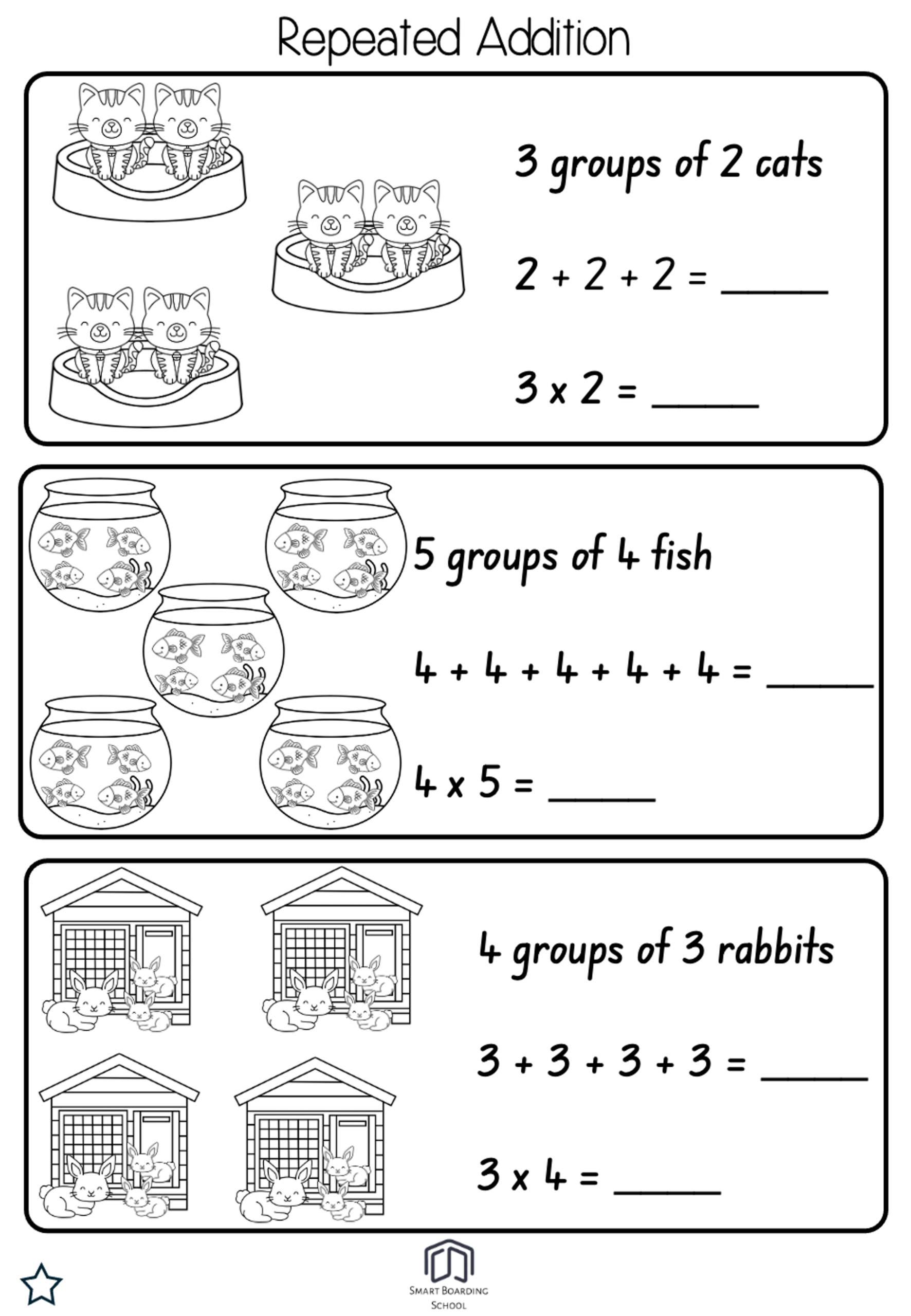 Kindergarten Repeated Addition Worksheet Kindergarten Repeated Addition Worksheet