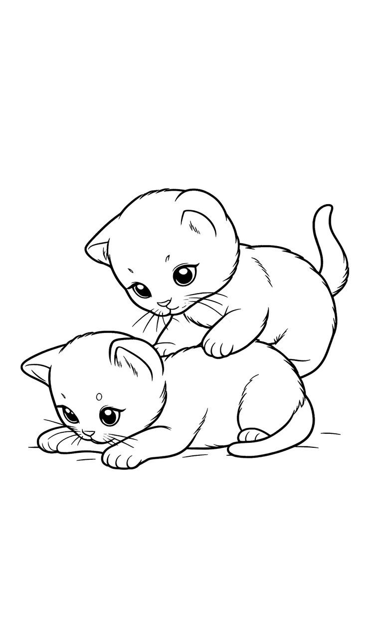 Kittens Coloring Page Kittens Coloring Page
