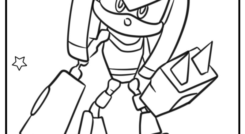 Knuckles Coloring Pages 20 Printable PDFs For Free