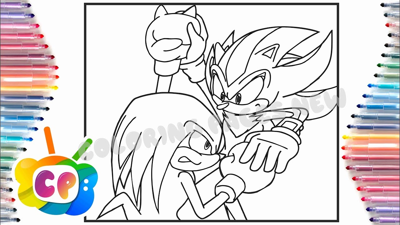 Knuckles Vs Shadow Coloring Pages Sonic Coloring Pages Tobu Itro Sunburst NCS Release YouTube