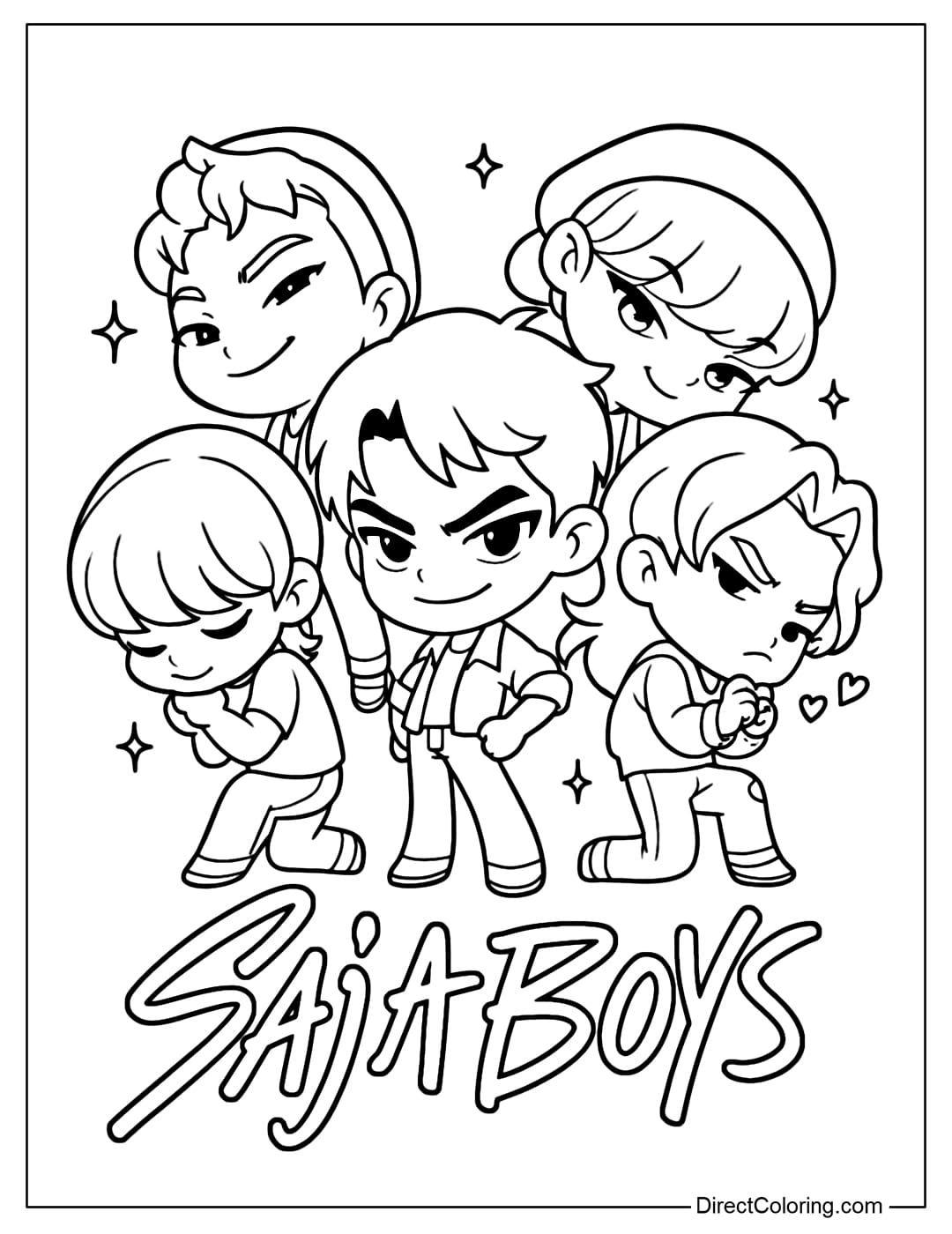 saja boys coloring pages saja boys coloring pages