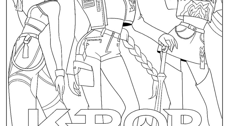 KPop Demon Hunters Free Coloring Page