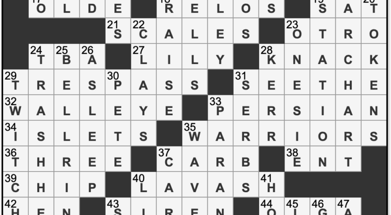 L A Times Crossword Corner Saturday August 23 2025 Matthew Stock Willa Angel Chen Miller