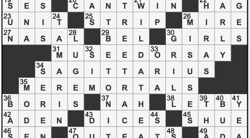 L A Times Crossword Corner Saturday October 18 2025 Kyle Dolan