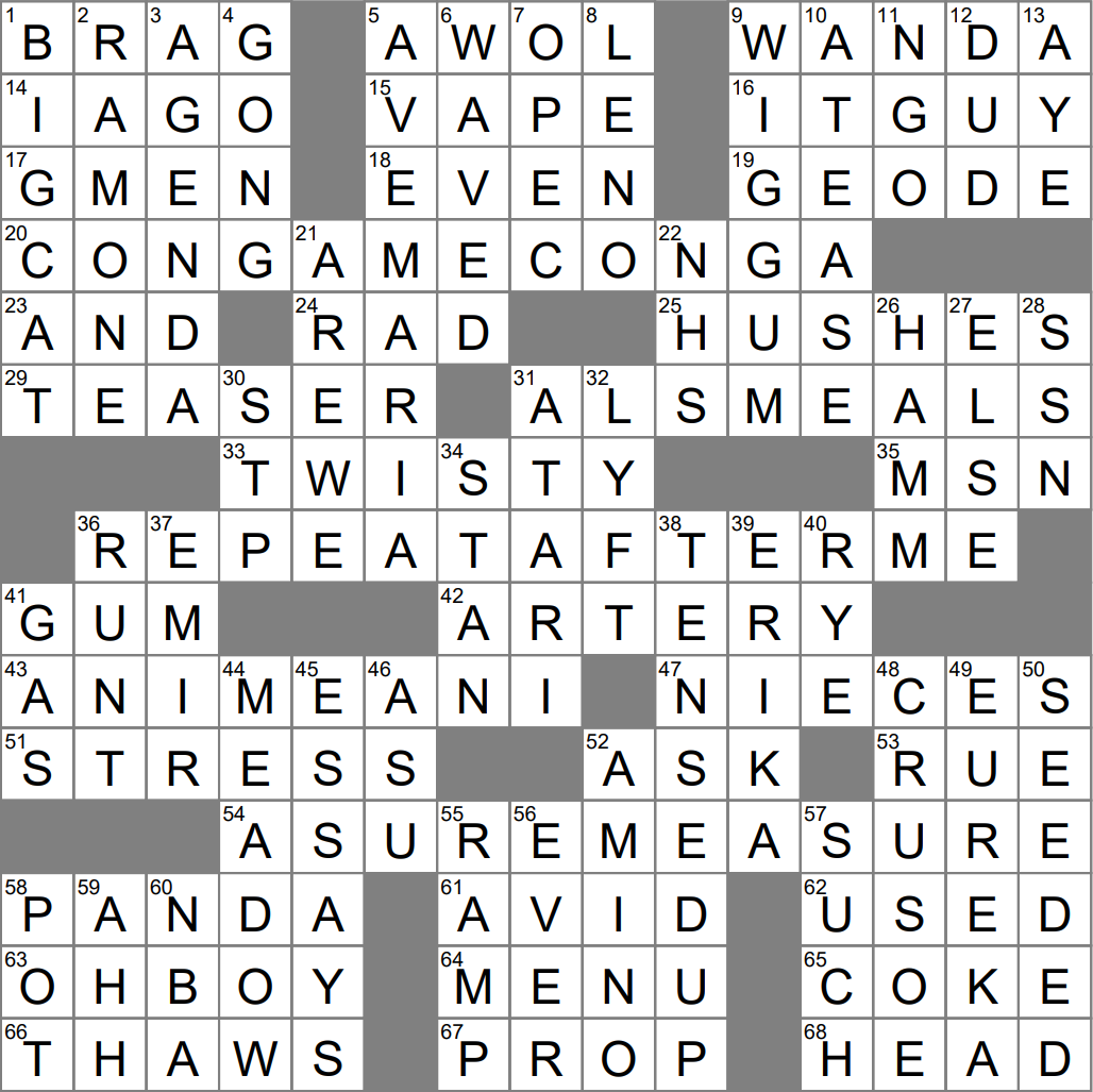 LA Times Crossword 2 Mar 23 Thursday LAXCrossword LA Times Crossword 2 Mar 23 Thursday LAXCrossword