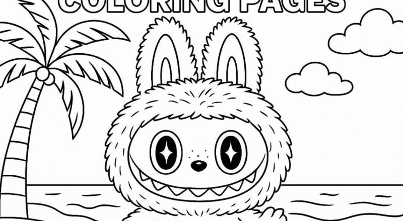Labubu Lafufu Coloring Pages Bundle 54 Cute Pages For Kids PDF PNG Instant Digital Download KDP Printable Art Etsy