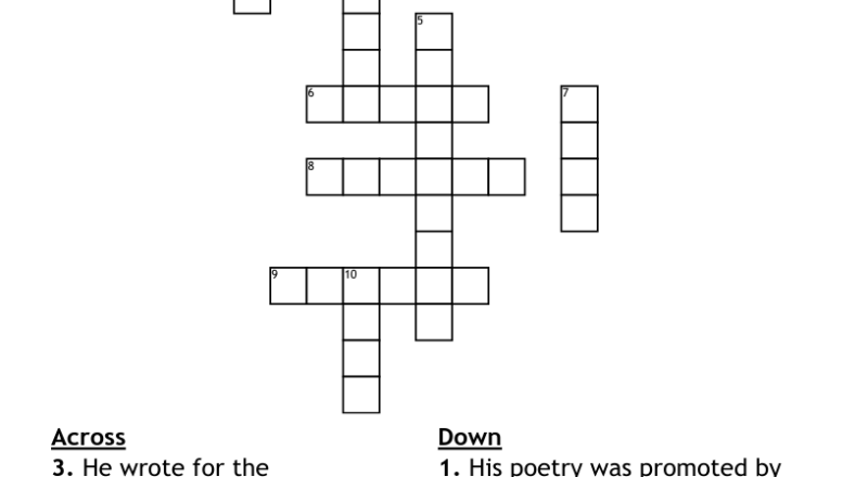 Langston Hughes Crossword WordMint