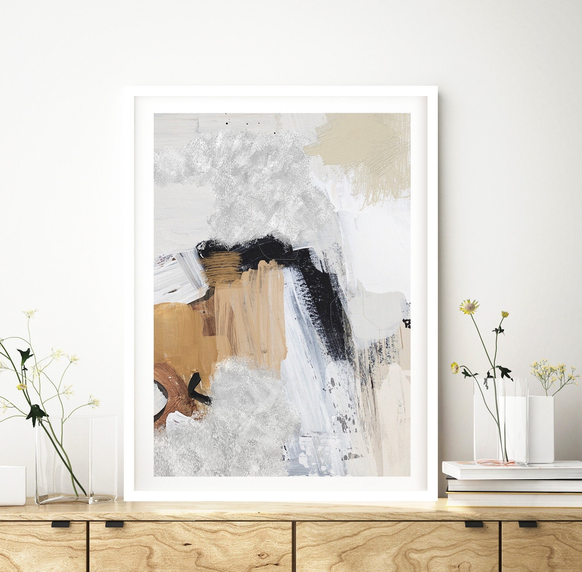 Large Abstract Art Neutral Abstract Painting Printable Art Modern Wall Art Large Poster Print Living Room Decor
