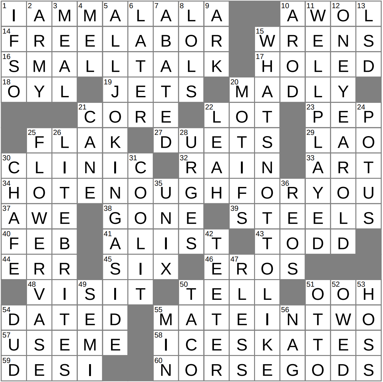 LAXCrossword Answers To The Los Angeles Times Crossword LAXCrossword Answers To The Los Angeles Times Crossword