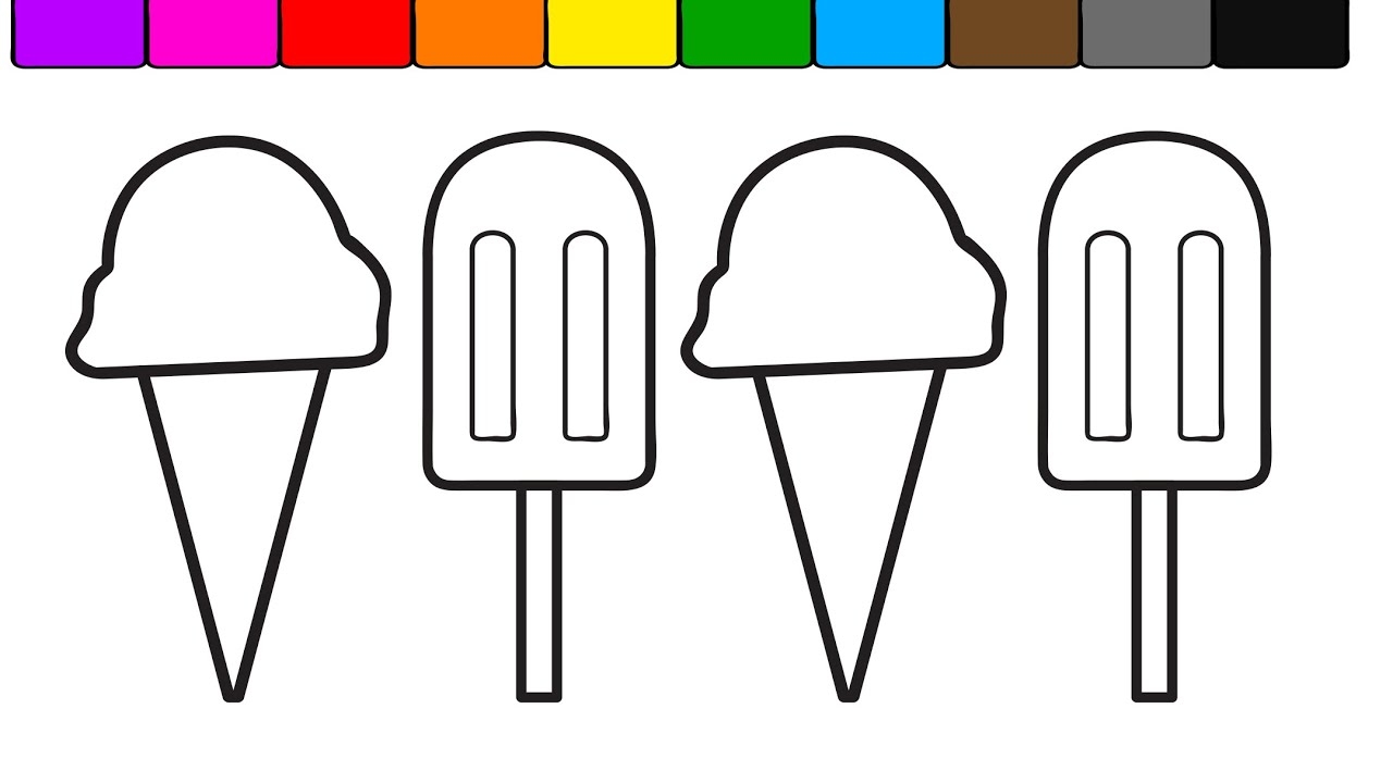 Learn Colors For Kids With This Ice Cream Popsicle Coloring Page 4K YouTube Learn Colors For Kids With This Ice Cream Popsicle Coloring Page 4K YouTube