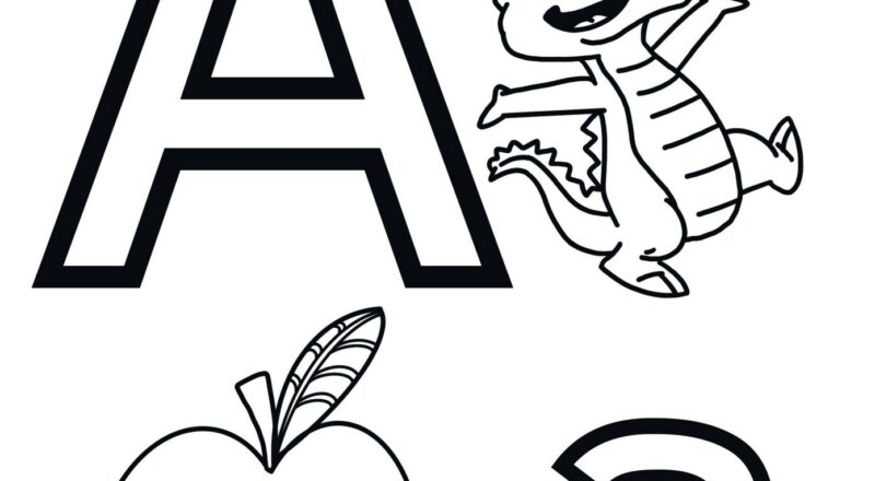 Letter A Coloring Page Sheet By Knox Worksheets TPT