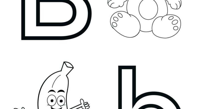 Letter B Alphabet Coloring Page Sheet By Knox Worksheets TPT