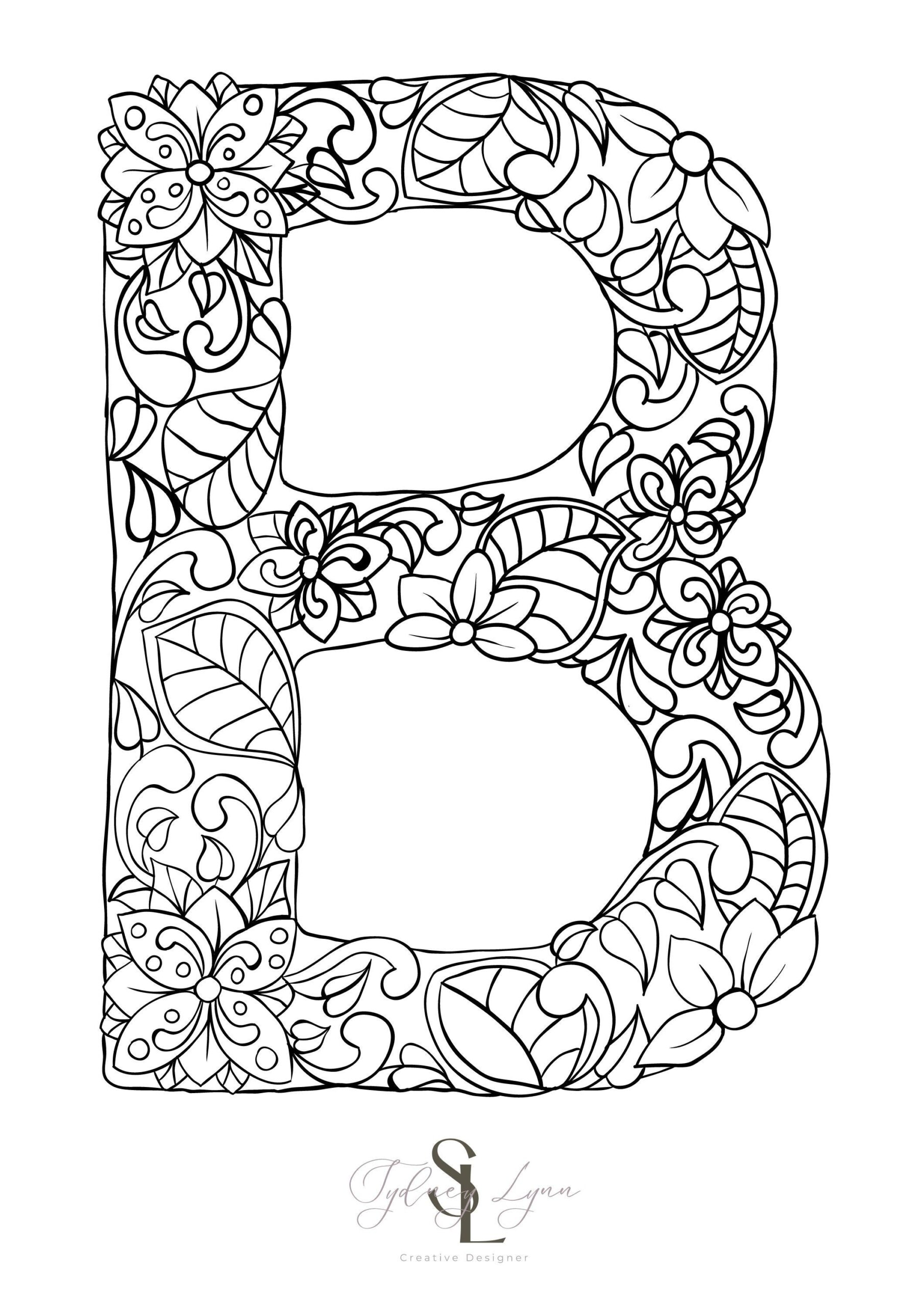 Letter b Coloring Page Etsy Israel