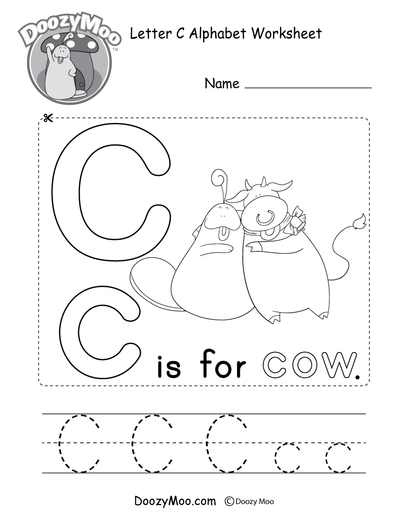 Letter C Alphabet Activity Worksheet Doozy Moo Letter C Alphabet Activity Worksheet Doozy Moo