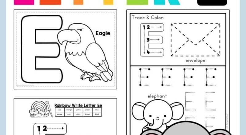 Letter E Preschool Printables Preschool Mom