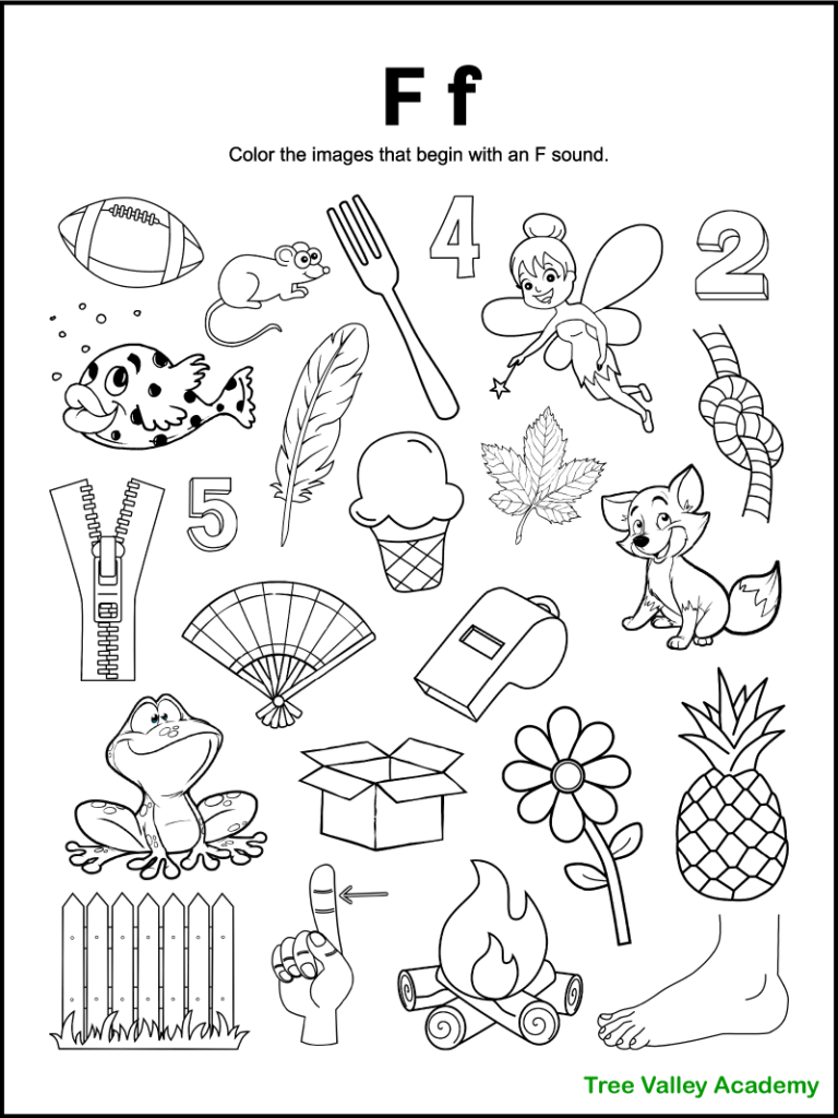 letter f worksheets for preschool