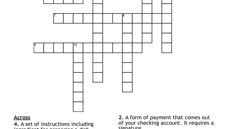 Life Skills Words Crossword WordMint